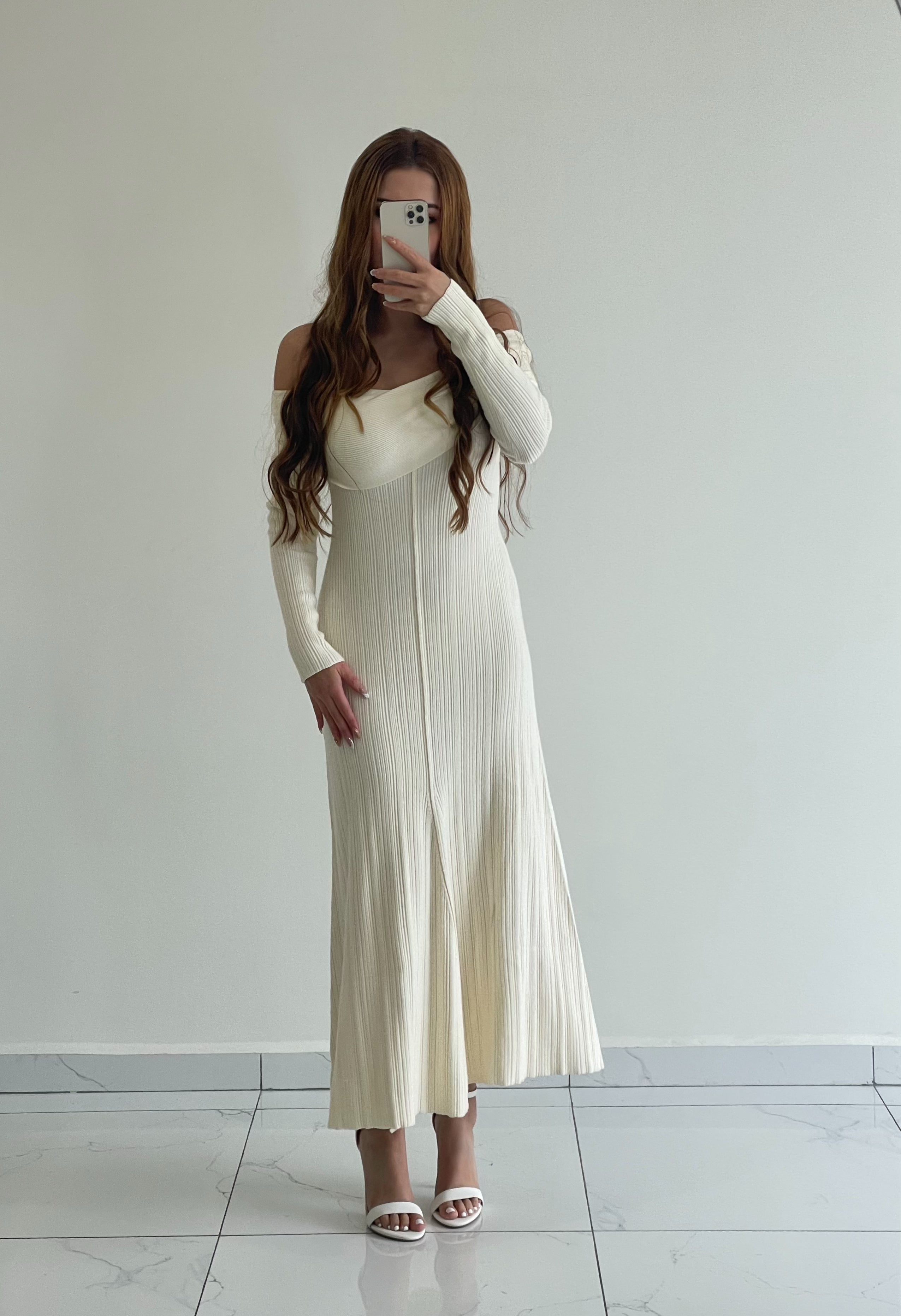 VESTIDO DE PUNTO IVORY