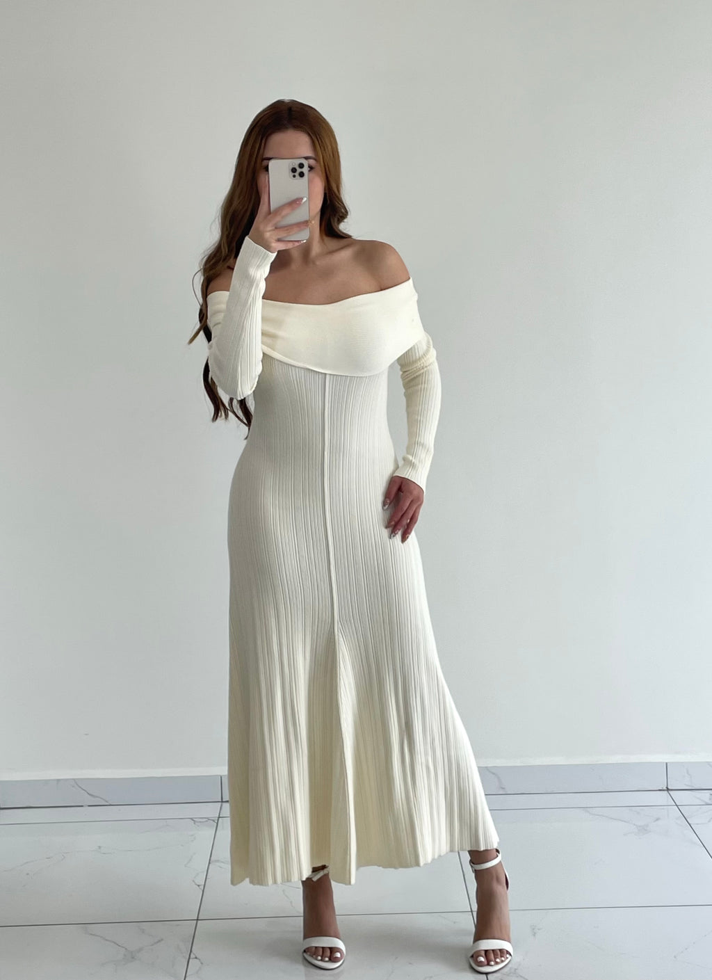 VESTIDO DE PUNTO IVORY