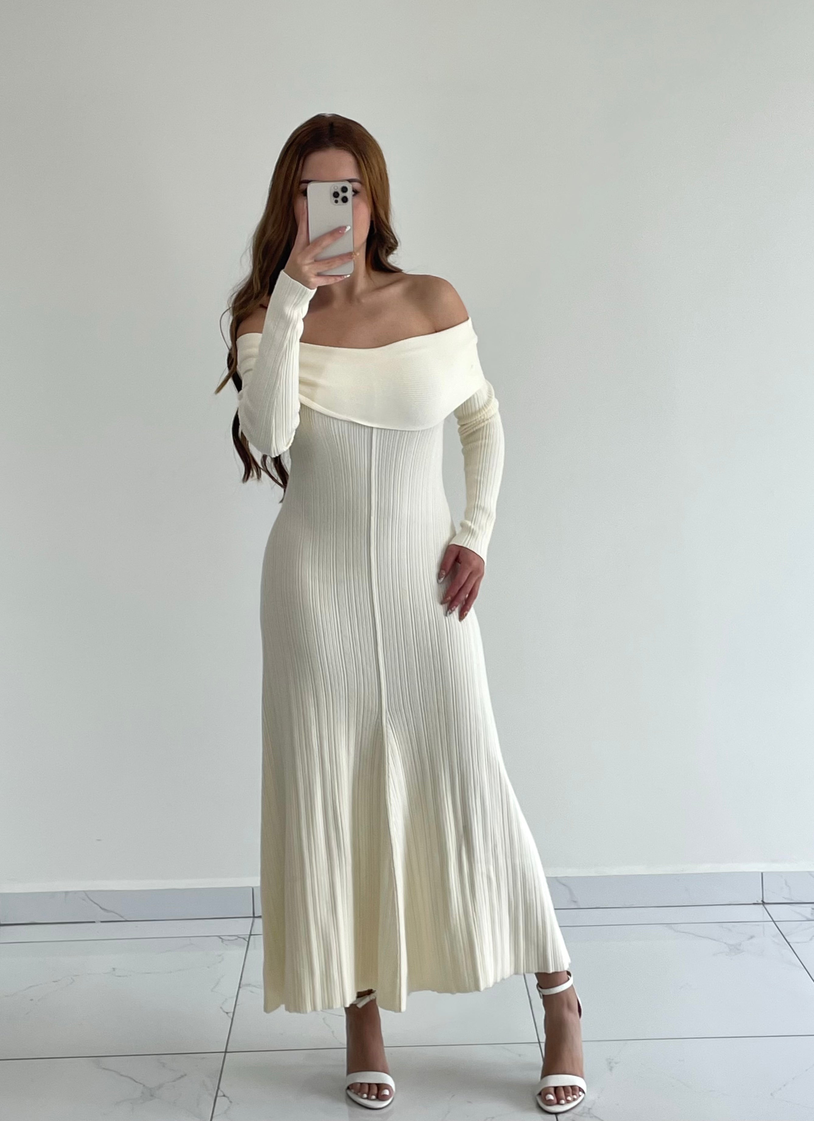 VESTIDO DE PUNTO IVORY