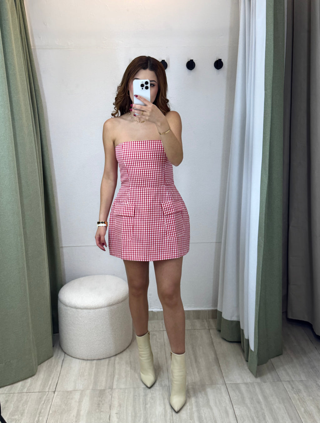 mini vichy rojo