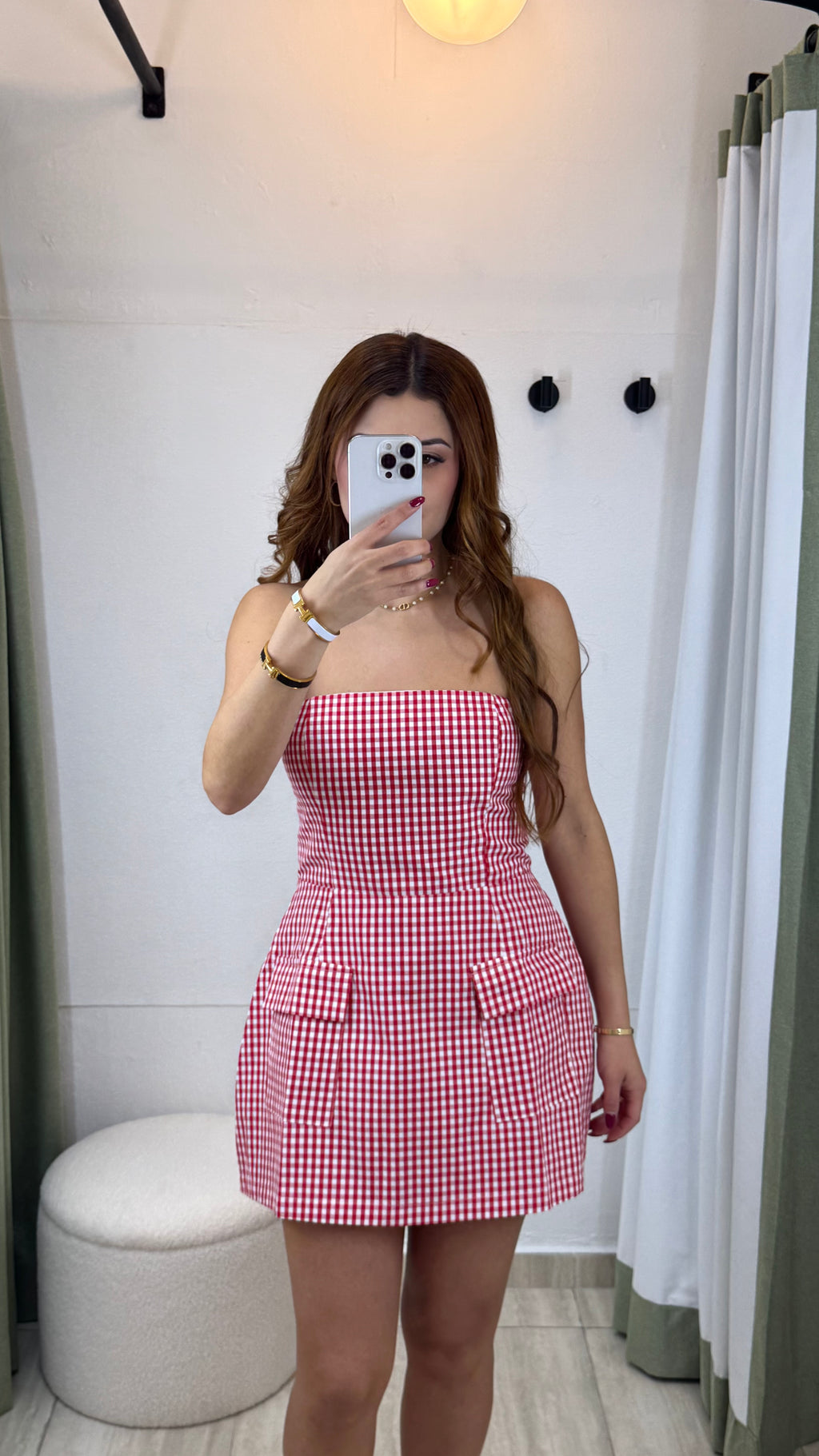 mini vichy rojo