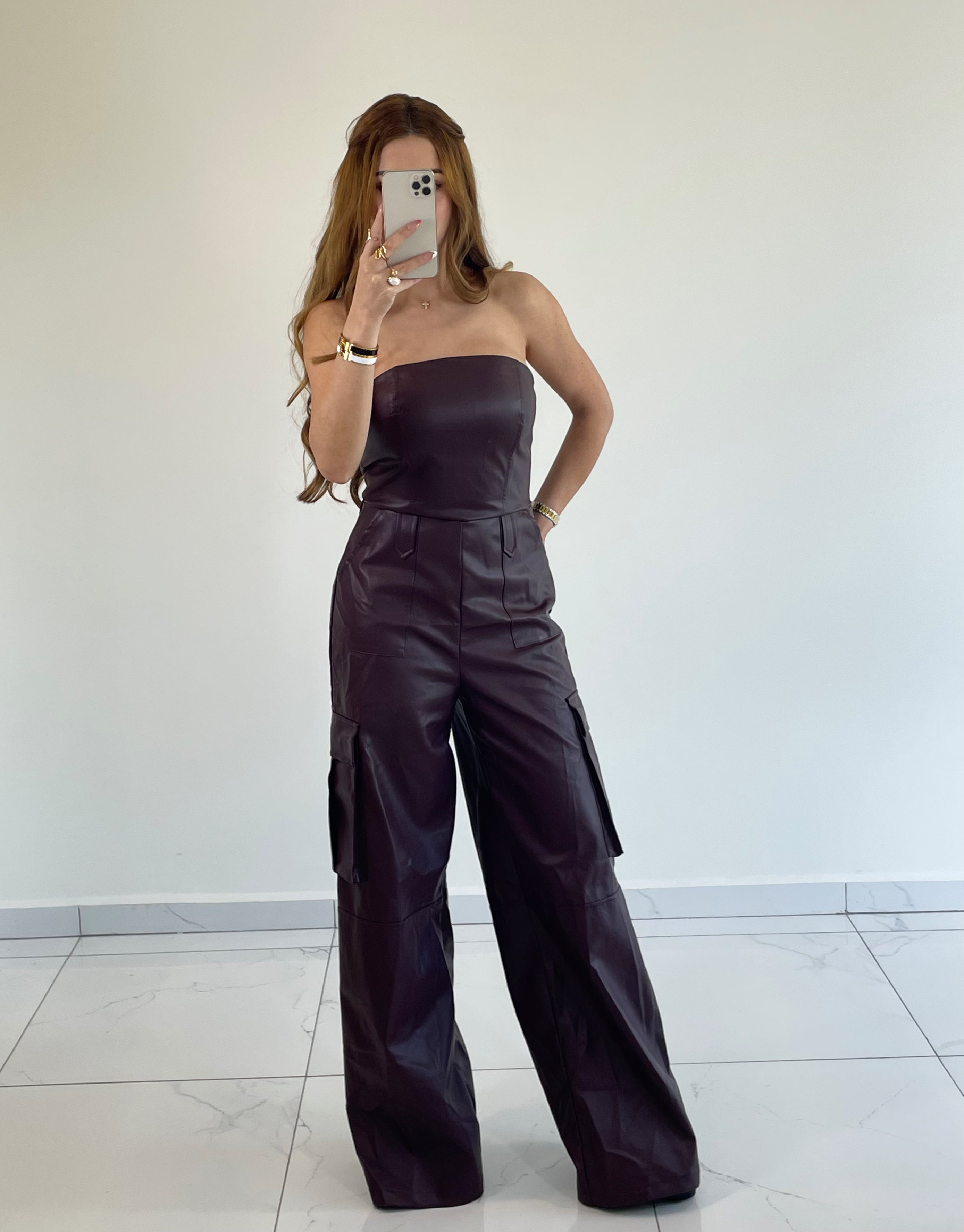 STRAPLESS CARGO JUMPSUIT