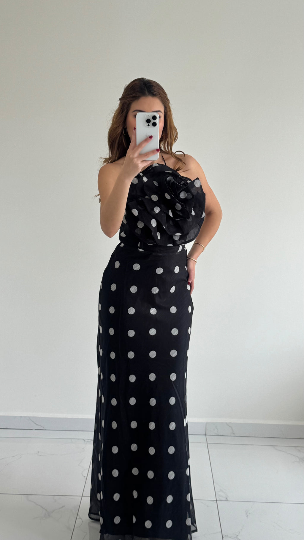 VESTIDO FLOR CON LUNARES