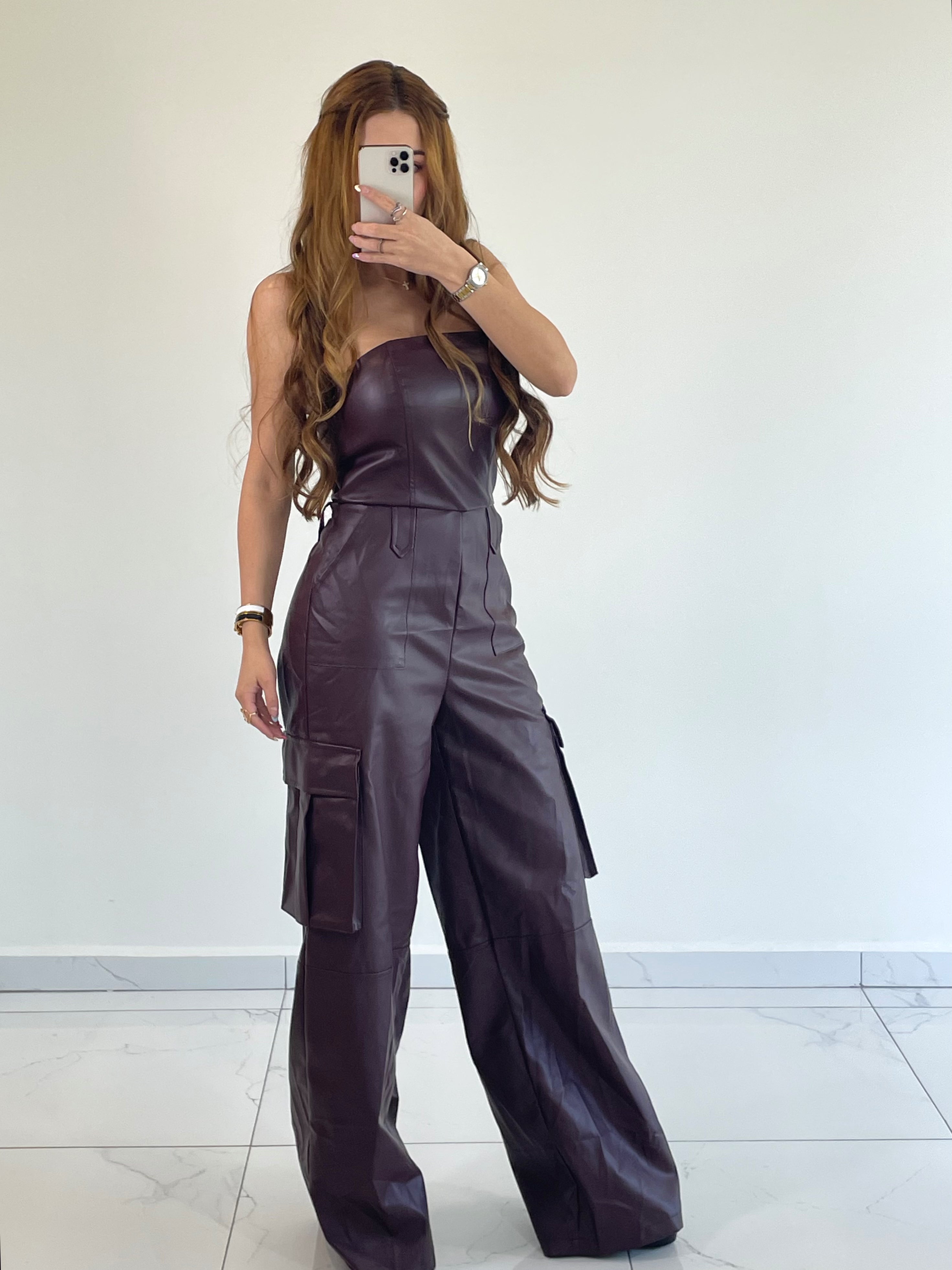 STRAPLESS CARGO JUMPSUIT