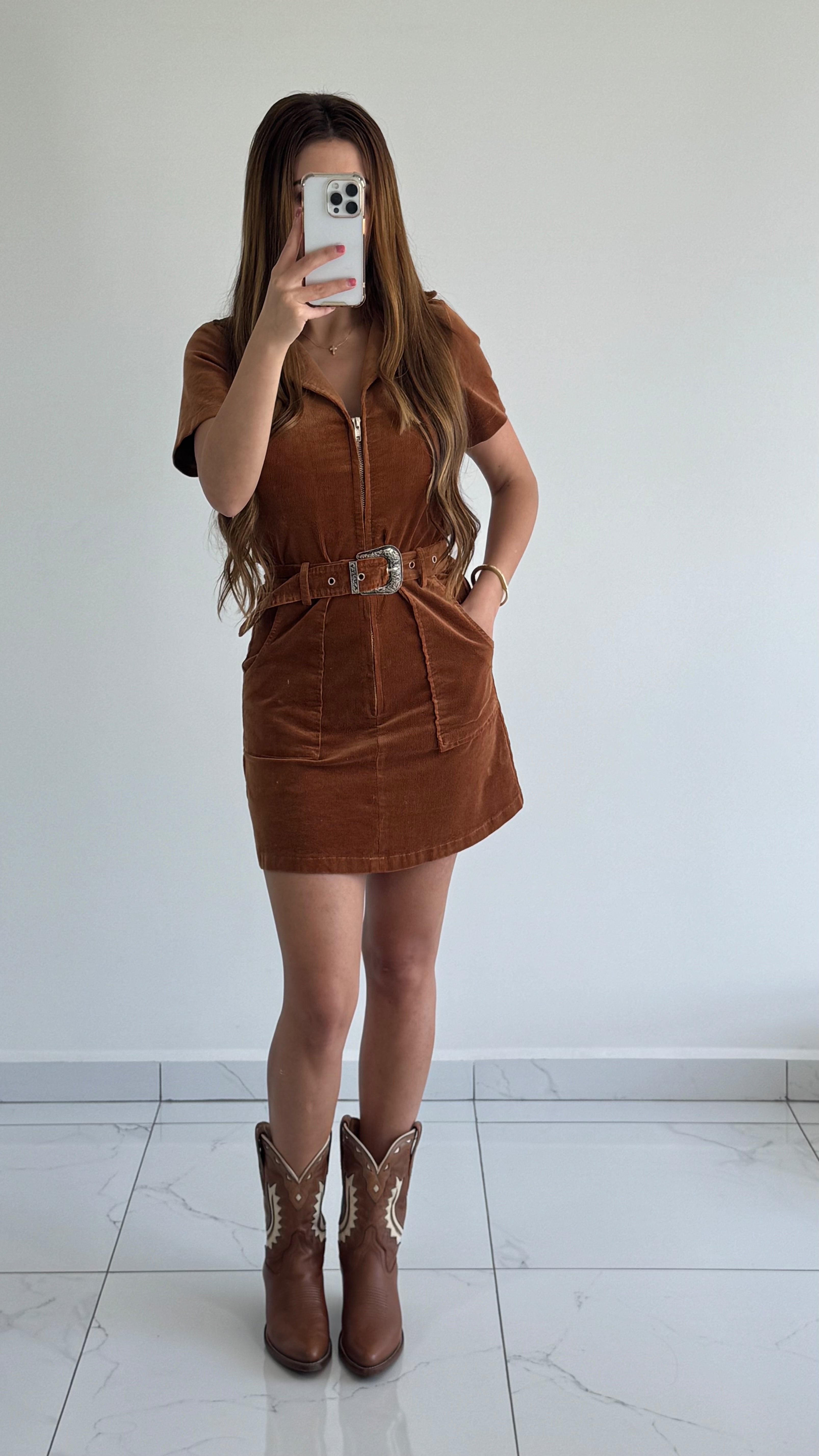 VESTIDO CAMEL