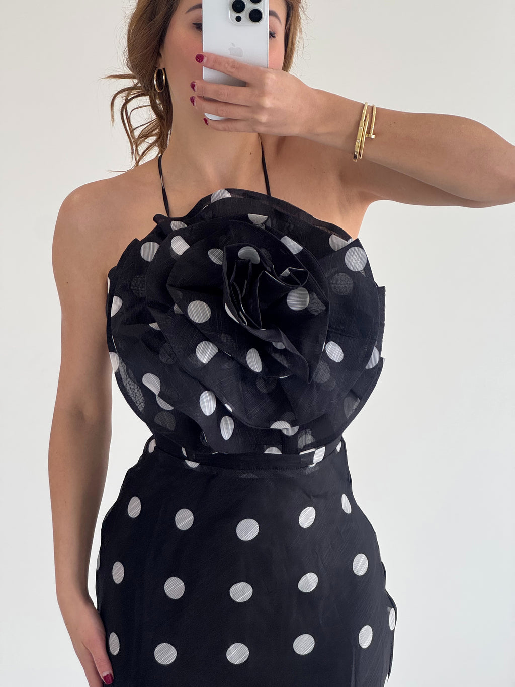 VESTIDO FLOR CON LUNARES